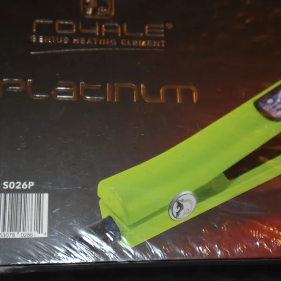 Royale Platinum Genius Heating Hair Straightener Pure Ceramic Plates 1.25" Lime - Picture 10 of 11
